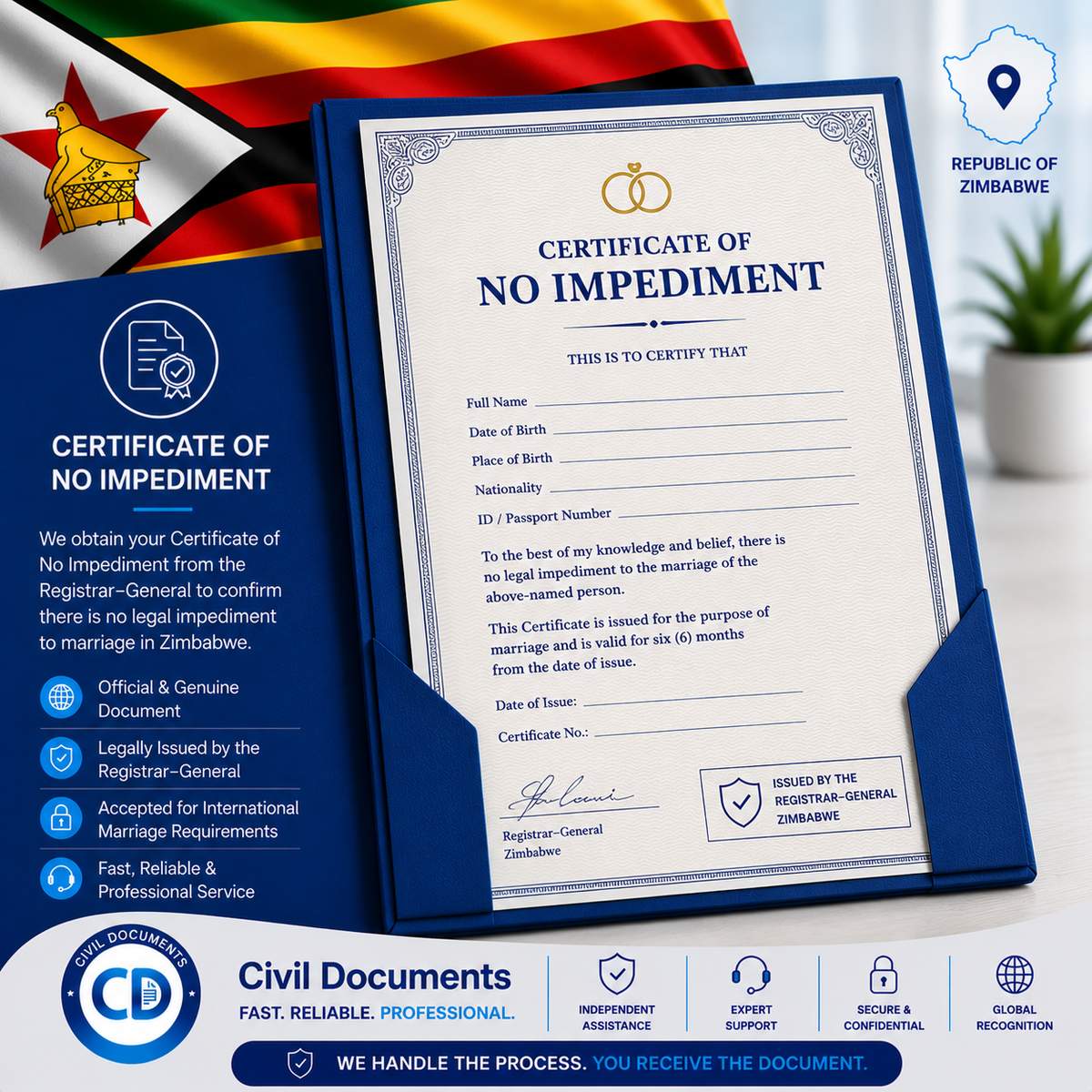 Zimbabwe Certificate of No Impediment
