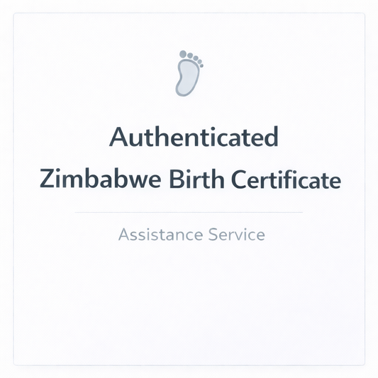 Authenticated Zimbabwe Birth Certificate