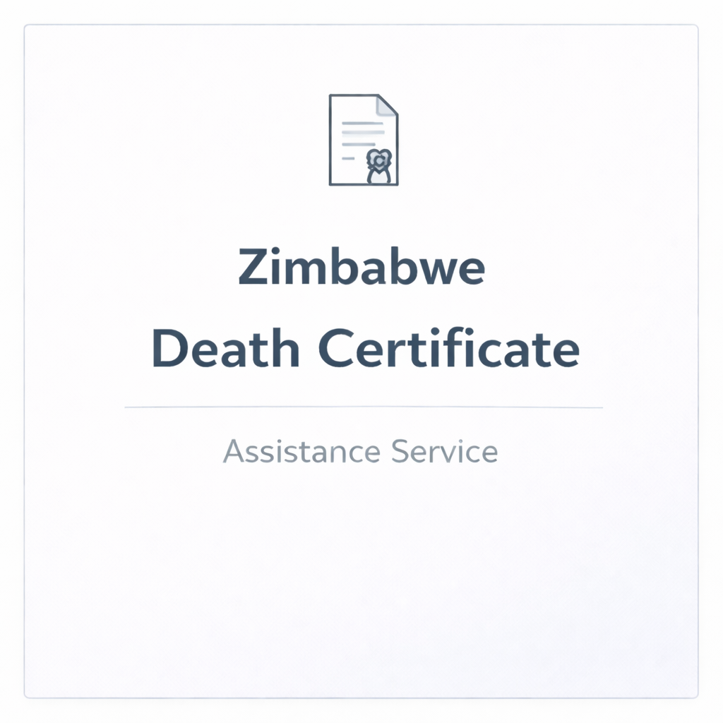 Zimbabwe Death Certificate